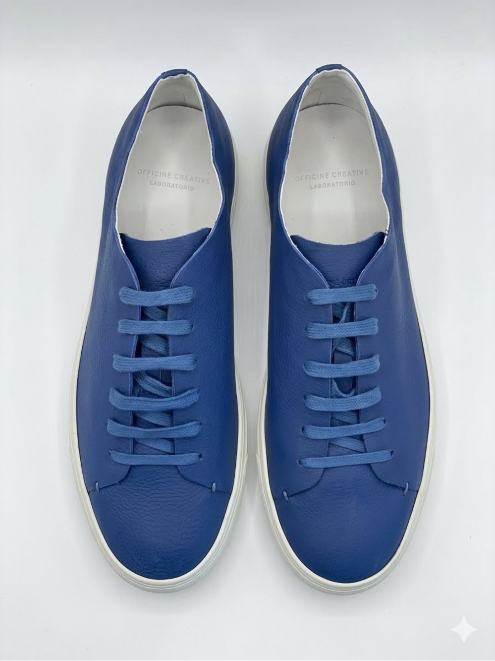Officine Creative Leggera 011 Blue Suede Sneakers Size 11.5 (EU 44.5)